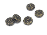 Jewellery Making Metal Alloy Bead Spacers 8x4mm Flat Round Antique Bronze Color (Pack of 20 Pieces) (#Ot178)